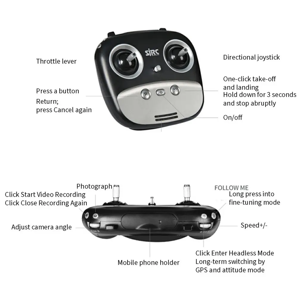S70W 720P 1080P Интеллектуальный Gps автоматический Дрон фиксированная высота позиционирования автоматический возврат четыре оси