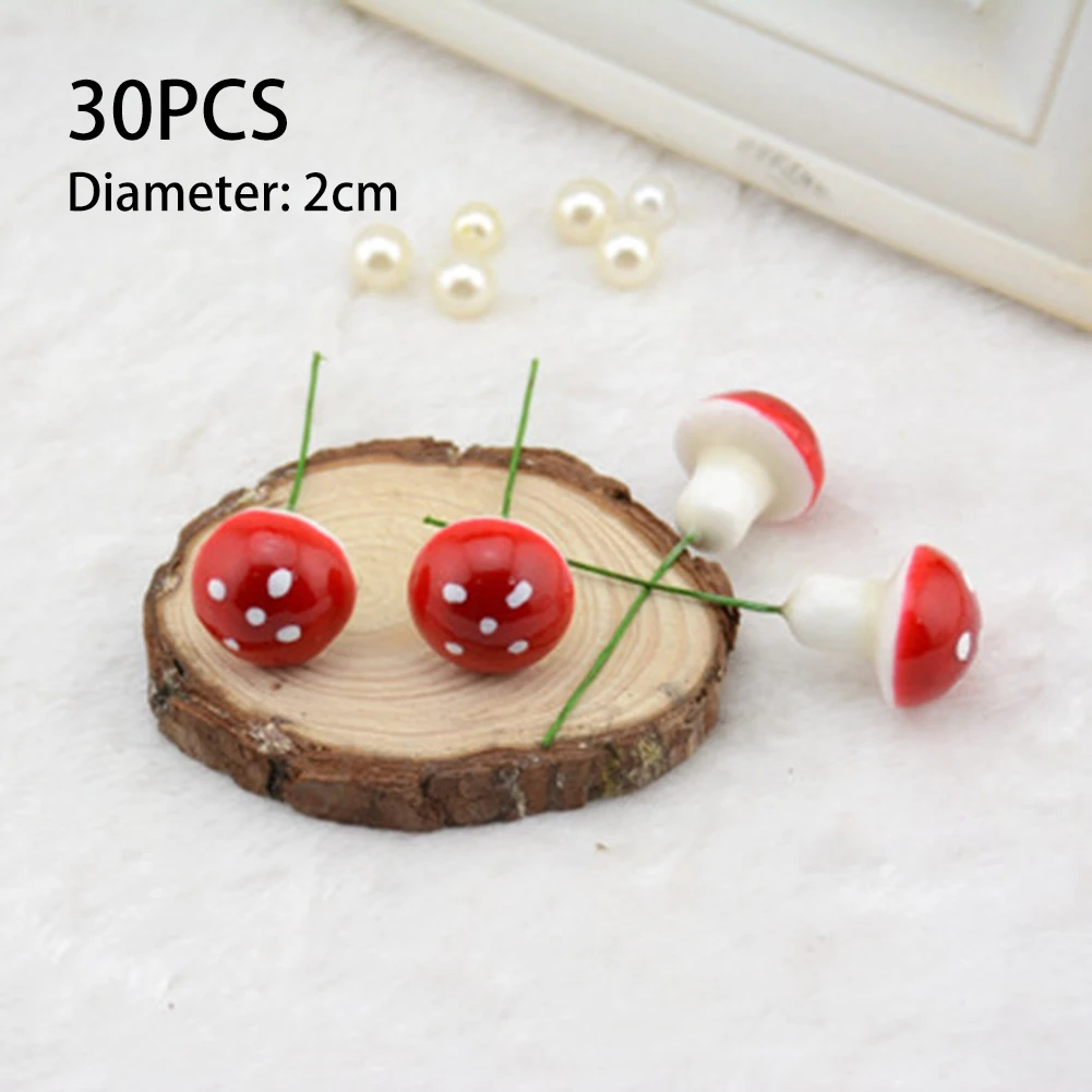 30 шт. 2 см искусственные мини-грибы Фея садовый мох украшения для дома суккуленты