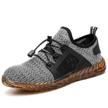 

Dropshipping Men And Women Steel Toe Air Safety Boots Indestructible Ryder Shoes light Work Sneakers Breathable Shoes