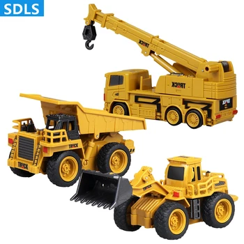 

1:64 RC Mini Car 3 Types Constructions Engineering Cars Remote Control Truck Recharageble Excavator For Kids Hobby