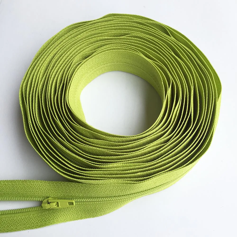 Versatile Nylon Zipper Rolls with Auto-Lock Sliders for Tailor Sewing Accessories