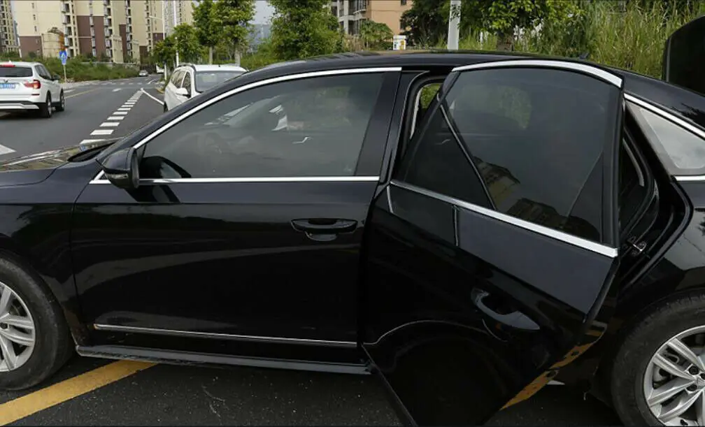 Car modification Car accessories Stainless Steel Window Strip Cover Trim For Volkswagen Passat