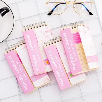 

Cherry Blossoms English Word Coil Book Vocabulary Notebook Diary Notepad Hand Memo Book Stationery Q6PA