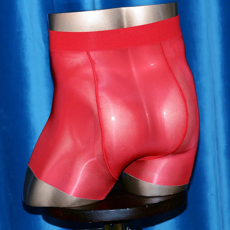 Men Underwear U Convex Pouch Sexy Men G-string High Waist Oil Glossy COCK Ring Sexy JJ Open Thong Sheer See Underwear Gay Wear Plus Size