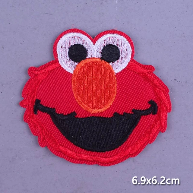 Pulaqi Cartoon Cute Sesame Street Patch ELMO COOKIE Anime Iron on Patches  DIY Embroidered Patches For