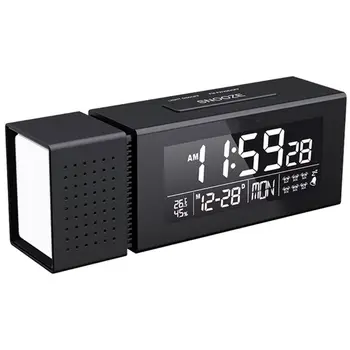 

7 Color Night Light Alarm Clock for Bedroom with FM Thermometer IR USB Charger