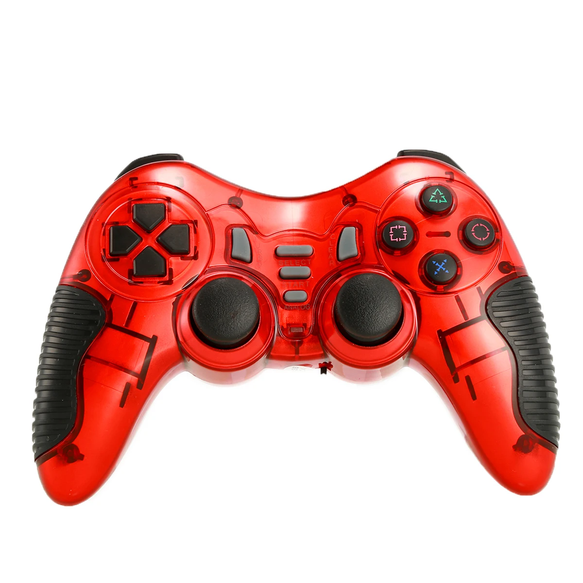 

RF 2.4G Wireless Gamepad 12 Fire Buttons 8 Derectional Buttons 2 Joysticks Dual Vibration Gamepad For PS1/2/3 Android TV Set