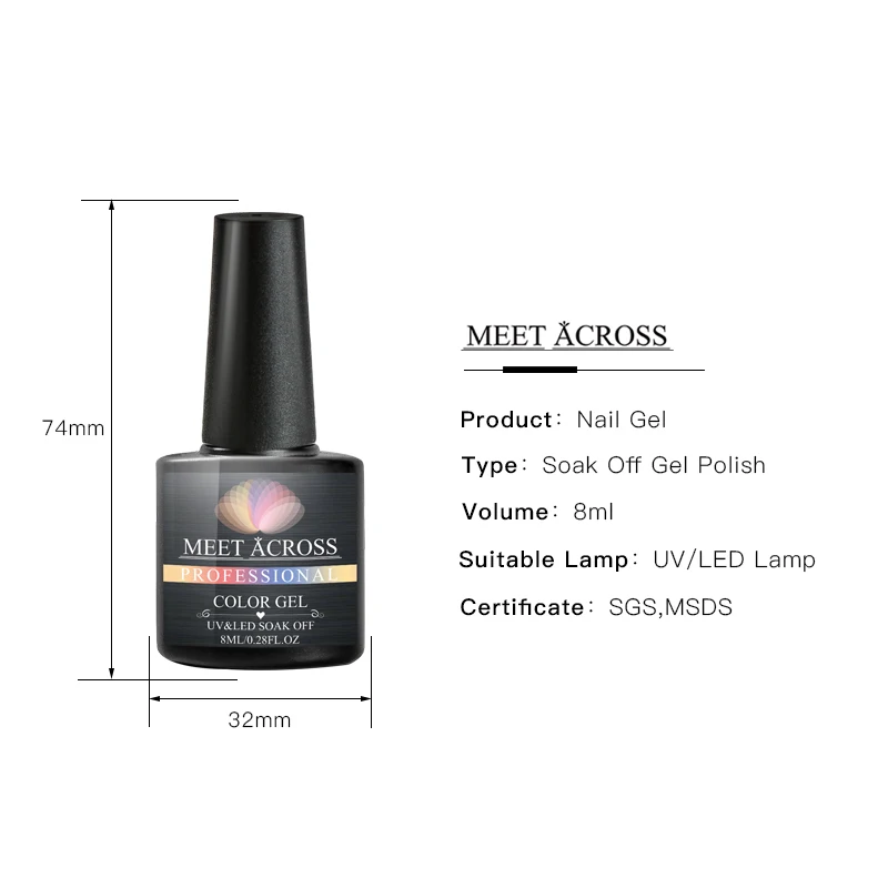 MEEC поперек 6 шт./компл. набор УФ гель лаков полуперманентный праймер верхнее