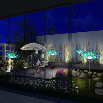 

Solar 90 LED Outdoor Light Waterproof Eight-Function Flashing Light Garden Firework Light Christmas Holiday Decoration