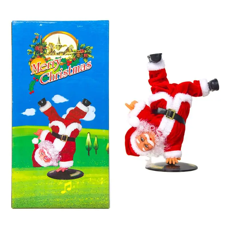 

Christmas Decorations Upside-down Street Dance Santa Claus Electric Music Toys for Children