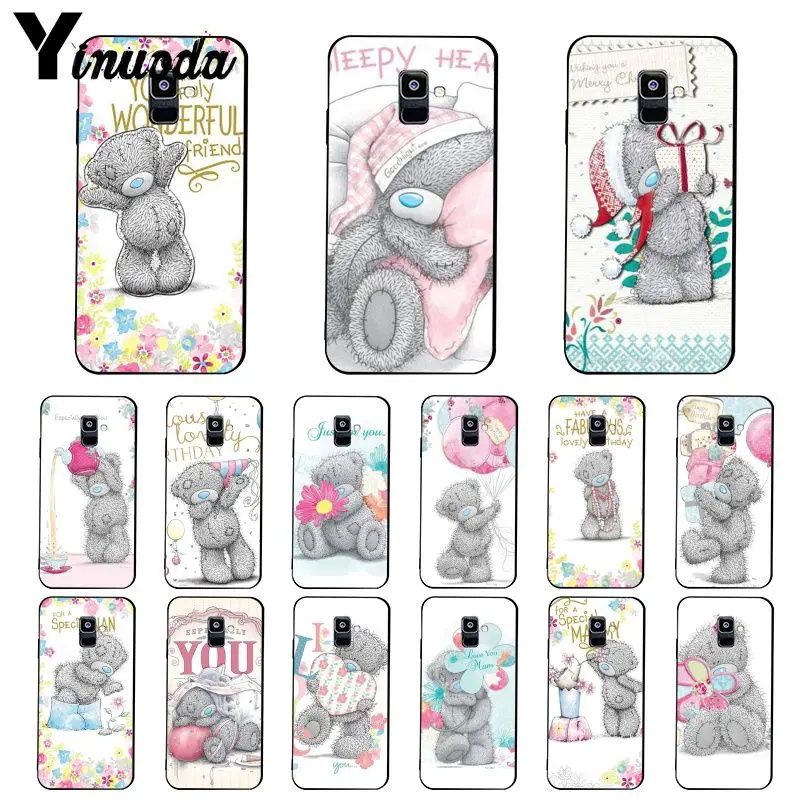 Чехол для телефона Yinuoda с милым мишкой Тедди Samsung Galaxy A7 A50 A70 A40 A20 A30 A8 A6 Plus A9