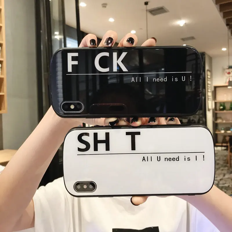 Luxury glass back Phone Case For iphone 11 Pro Max XS X XR 7 8 6 6S Plus Soft TPU Back Cover 6s | Мобильные телефоны и