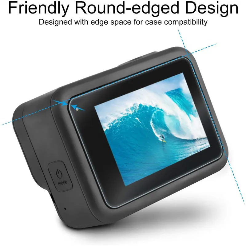Закаленное стекло для Gopro Hero 8 Hero Ultra Clear 9H Защитная пленка для экшен-камер аксессуары для Go Pro 8