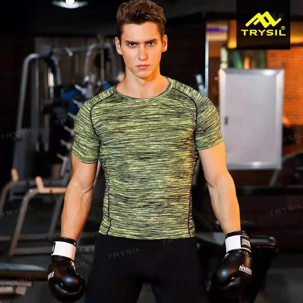 Быстросохнущая Спортивная футболка мужская боди очень эластичные