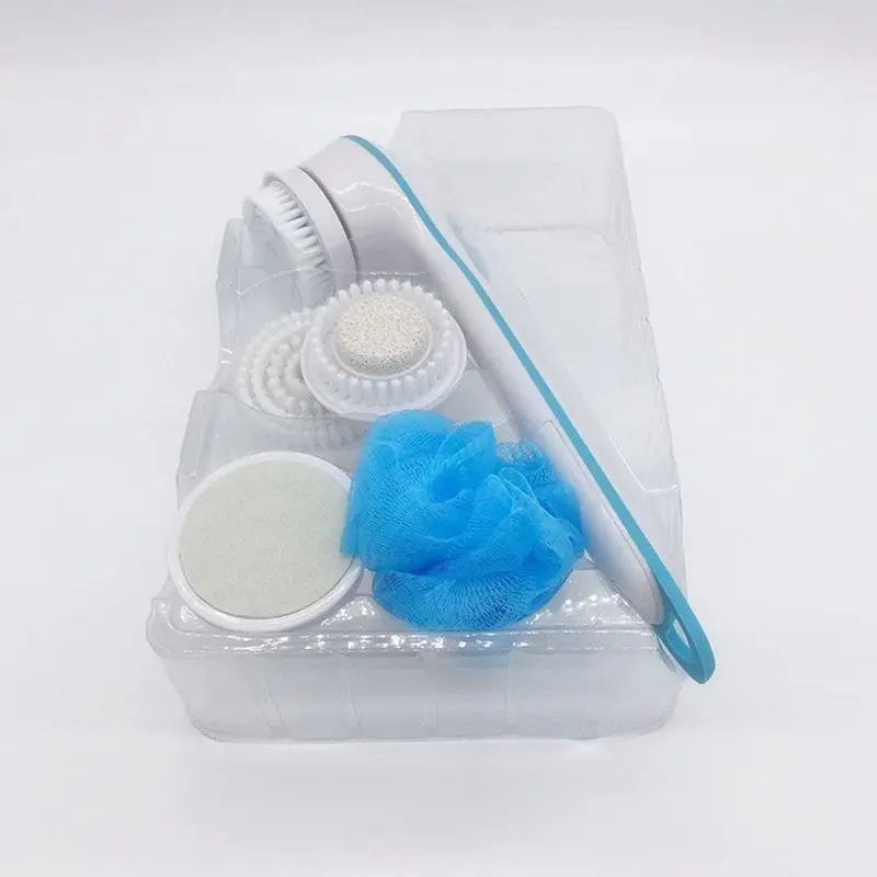 EASY-5in1 электрическая щетка для уборки дома, Массажная щетка для душа, очищающая система, щетка для ванны, скраб, массаж кожи, инструмент для ухода за здоровьем