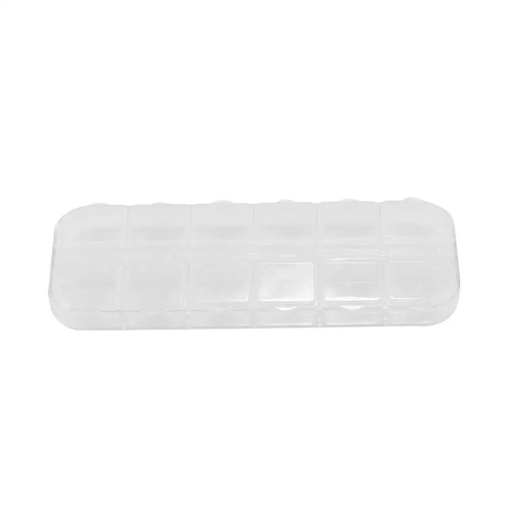 Transparent 12 Grids Plastic Storage Case Box Multi-Function Organizer Holder For Jewelry Pill Nail Art Drug Ring