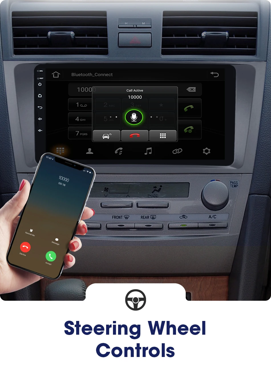 Android 8,1 2din " Автомобильный Радио Мультимедийный видео плеер для Toyota Camry 2006-2011 gps навигация gps 2 Din стерео головное устройство
