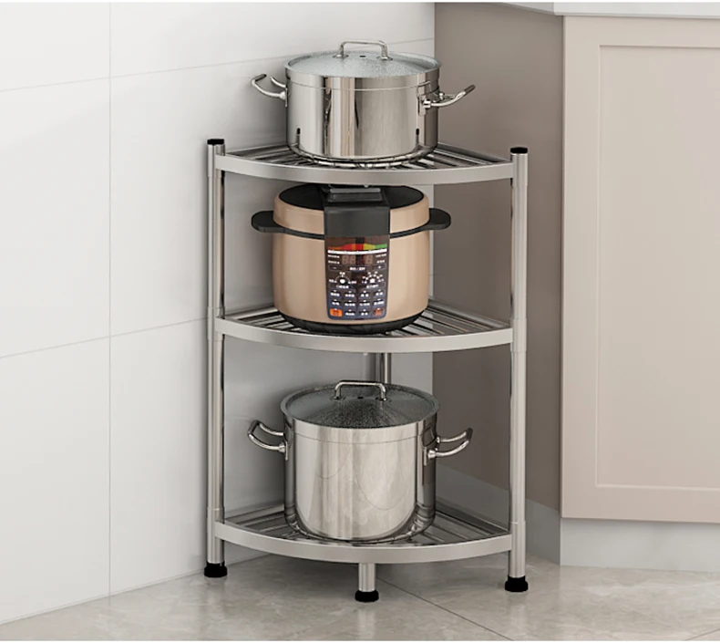 

Cooker rack, stainless steel holder, floor-mounted multi-storey household triangular condiment cooker
