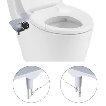 

Cold Water Dual Nozzle Self-cleaning Easy Install Adjustable Spray Butt Washing Thin Tool Toilet Manual Bidet Home Hygiene