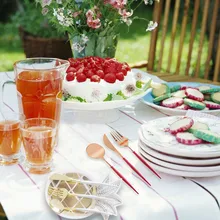 Набор пластиковых столовых приборов ножи вилки ложки одноразовые пластиковые столовые приборы вечерние столовые приборы T3