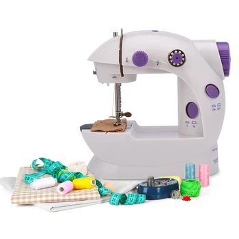 

Mini Sewing Machine Electric Adjustable 2-Speed Double Thread Handheld Sewing Embroidery Machine for Beginner with Foot Pedal