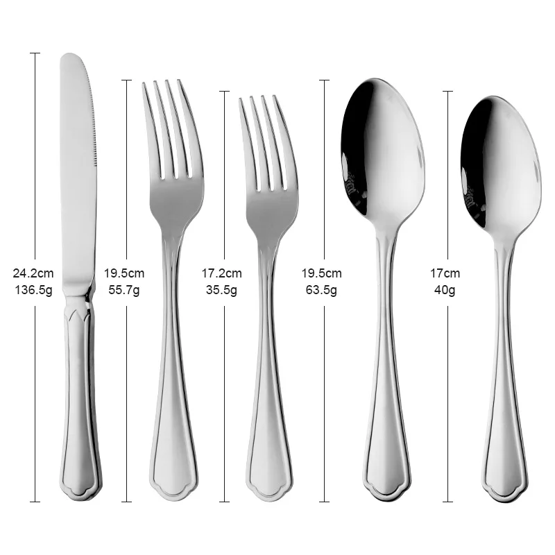 24 шт градиентный 304 из нержавеющей стали волшебный красный набор посуды набор вилок нож из нержавеющей стали столовое серебро набор домашней посуды