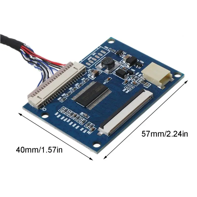 1 комплект Стандартный 20Pin 1-ch LVDS вход к 50Pin ttl Выходной драйвер платы с кабелем