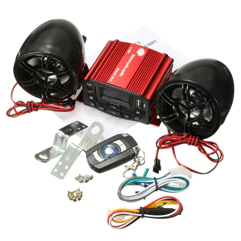 Waterproof Motorcycle Anti Theft Alarm Mp3 Remote Contro Speaker High-Power Audio Amplifier Sound System |