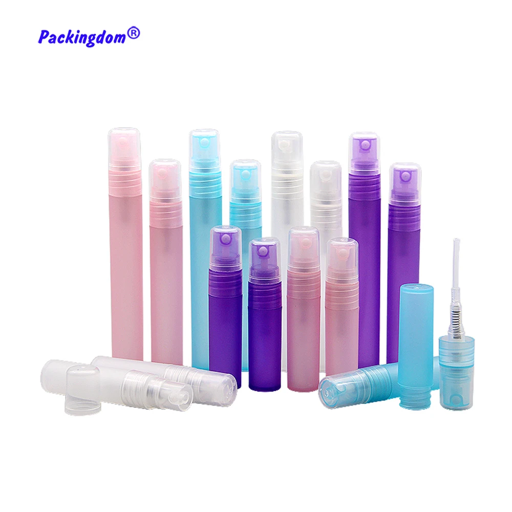 

50pcs Mini Atomizer Plastic Sample Bottle Perfume Sprayer Pen Small Empty Matte Cosmetic Travel Containers Tube 5ml 8ml 10ml