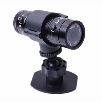 

Mini F9 Motorcycle Bicycle Camera Helmet Sport Action Dvr Hd720 Tf Card 140 Wide Angle Loop Recording Antishake