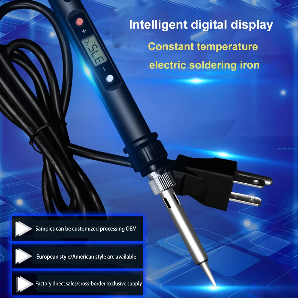 

80W Adjustable Temperature Soldering Iron LCD Digital Display Temperature 110V 220V Electric Iron Soldering Iron Accessories