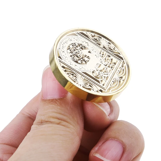 Retro Sealing Wax Seal Golden Lacquer Seal Head for Invitations Cards Letters Envelopes Wine Packages Gift Wrapping 1