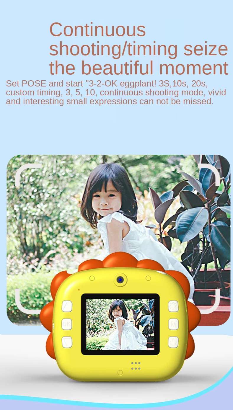 Instant Print Camera Digital Printing Camera Children's Mini Hd Camcorder Toy Christmas Gifts For Children