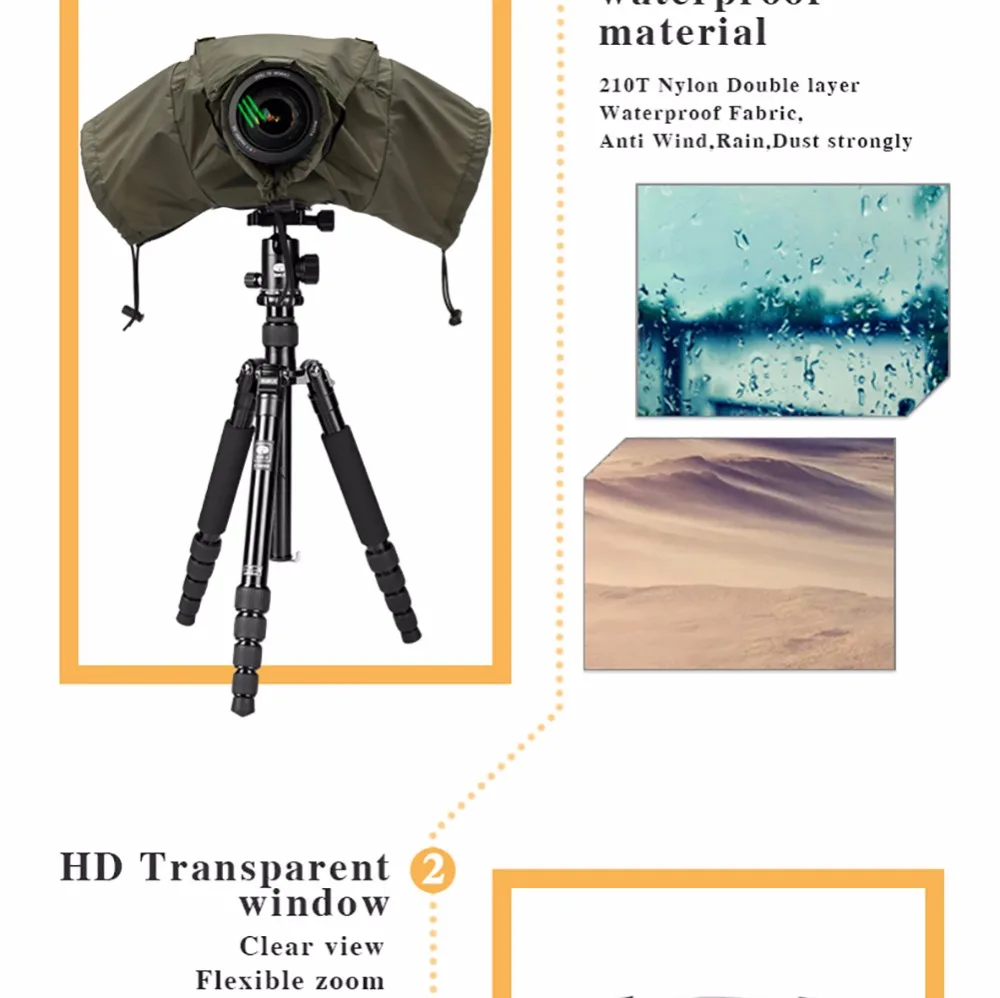 Сумки для камеры дождевик мешок для одежды Защита от дождя против пыли дождевик для Canon Nikon Pendax DSLR SLR Camer