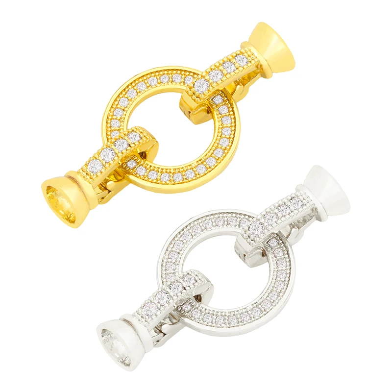 OCESRIO Small Lobster Necklace Connectors for Jewelry Making Clasps Copper Gold Plated CZ Fastener Accessories cnta008 14k 18k real gold plated lobster clasps necklace bracelet connector end buckle diy jewelry making accessories supplies wholesale