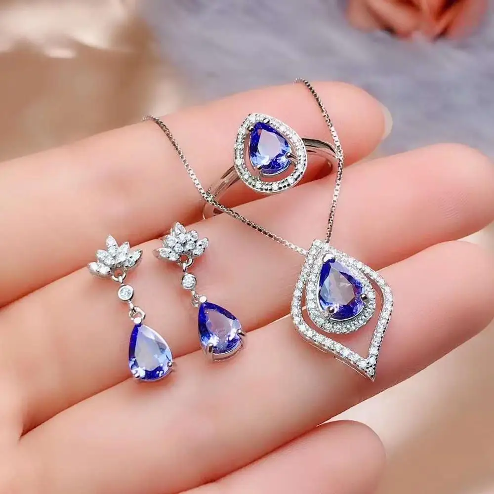 tanzanite jewellery sets