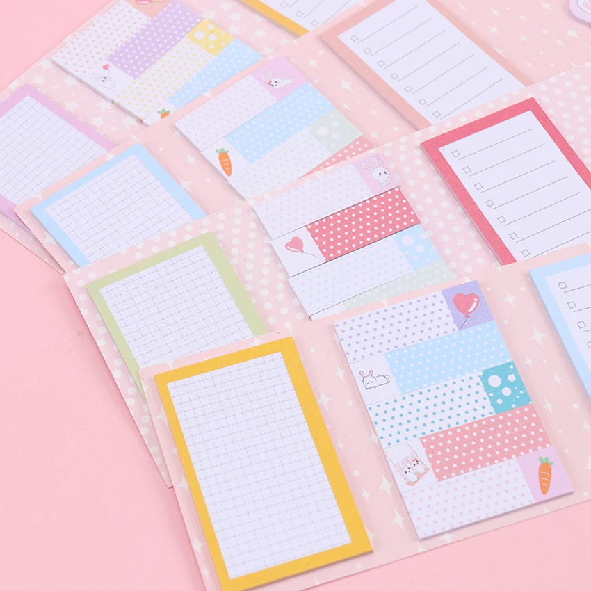 Kawaii Cherry Blossom Rabbit складной Блокнот N Times Sticky Notes To Do List Planner memo закладки для блокнота канцелярские принадлежности