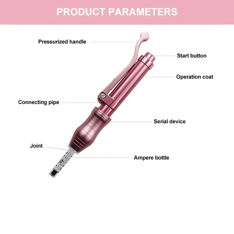 Розовая гиалуроновая шприц-ручка Гиалуроновая кислота ручка Массажная Распылитель ручка для губ лифтинг медицинская красота против морщин шприц
