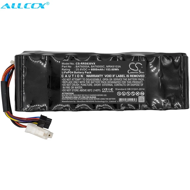 Аккумулятор Cameron Sino 6000 мАч для Robomow City MS1000 MS1800 Premium RS612 RS622 RS630 RS635 MC 300 500 TS1800