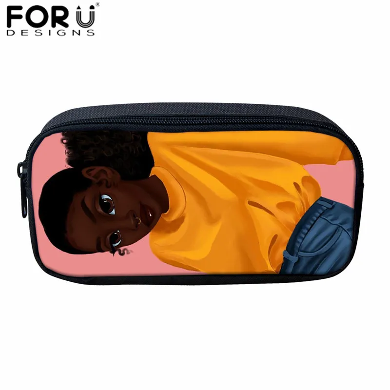 Z5164K FORUDESIGNS/детей 3 шт./компл. африканские сумки для книг черного цвета, Поп Арт женский с принтом школьные рюкзаки для девочек-подростков, школьный ранец - Цвет: Z5164K