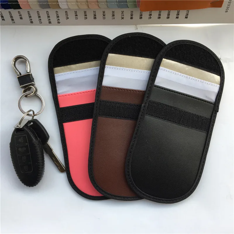 

2019 thin Car key holder RFID Signal Shielding Package wallet woman men Antimagnetic Card Pouch leather organizer housekeeper