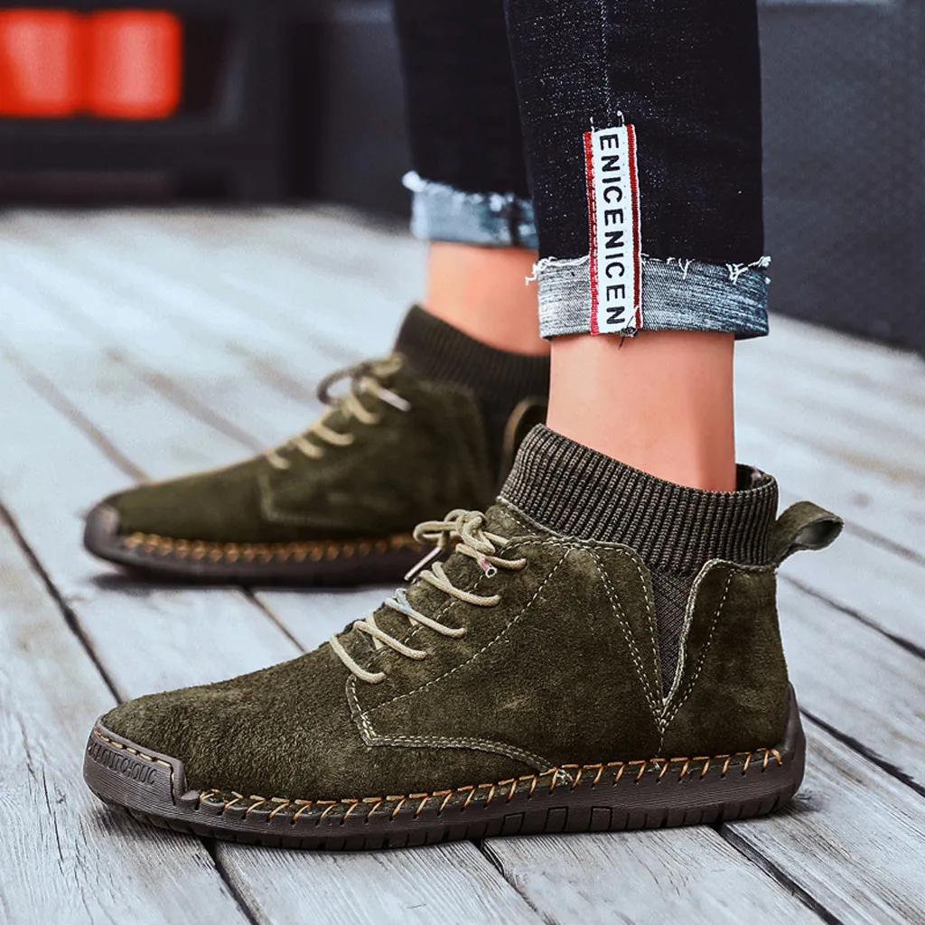 JAYCOSIN/; армейские ботинки на шнуровке в стиле ретро; мужская повседневная обувь; дышащие носки; рабочие ботинки для локомотива; армейские ботинки на молнии