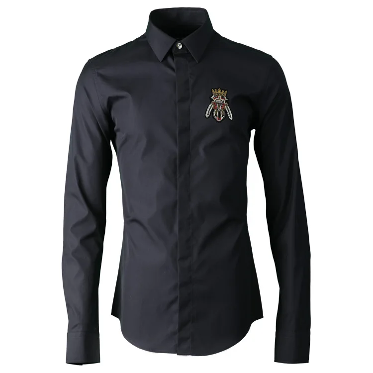 Minglu Solid Color Men Shirt Luxury Long Sleeve Cotton Mens Dress Shirt Camisa Masculina Mens Shirts Slim Fit Man Shirt