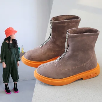 

Girls boots 2019 spring and autumn new children's fashion Martin boots little girl in the tube boots princess single boots