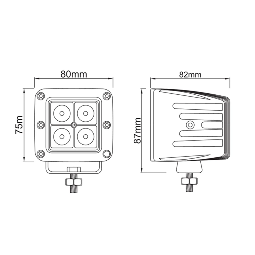 ECAHAYAKU 2 шт. Dually Cube 3 дюйма светодиодный светильник 6000K 12V 24V водонепроницаемый 12W 1080lm
