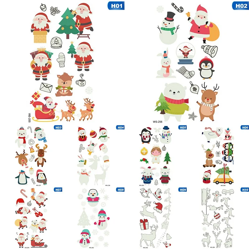 2 шт., экологичные наклейки на Рождество с олененком, детские светящиеся наклейки на тату, вечерние наклейки на тату