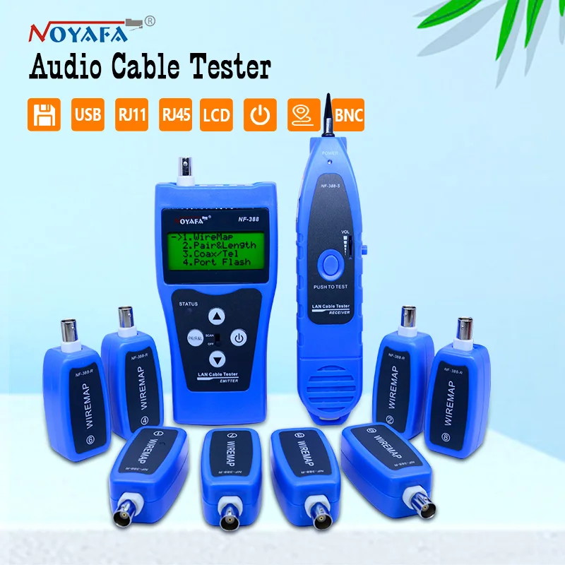 Top Quality Network cable tester Cable tracker RJ45 NF-388 English version Audio Tester Blue color NF_388 | Компьютеры и офис