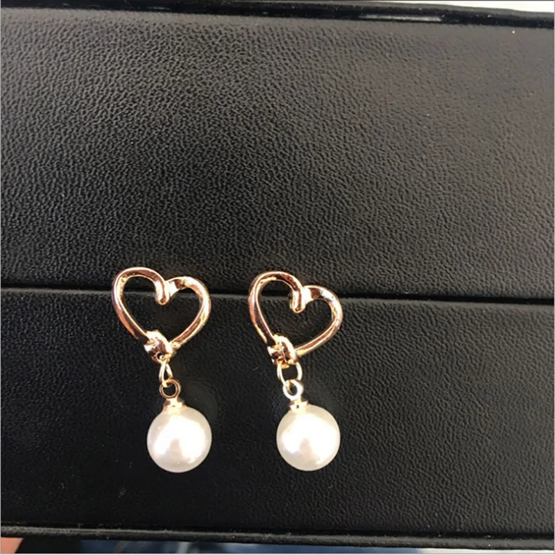 Drop Earrings New Fashion Exquisite Love Heart Pendant Zircon Earrings Luxury Drop Earring for Women Girl Jewelry Trendy Ear Accessory dangle earrings drop earrings pendant earrings