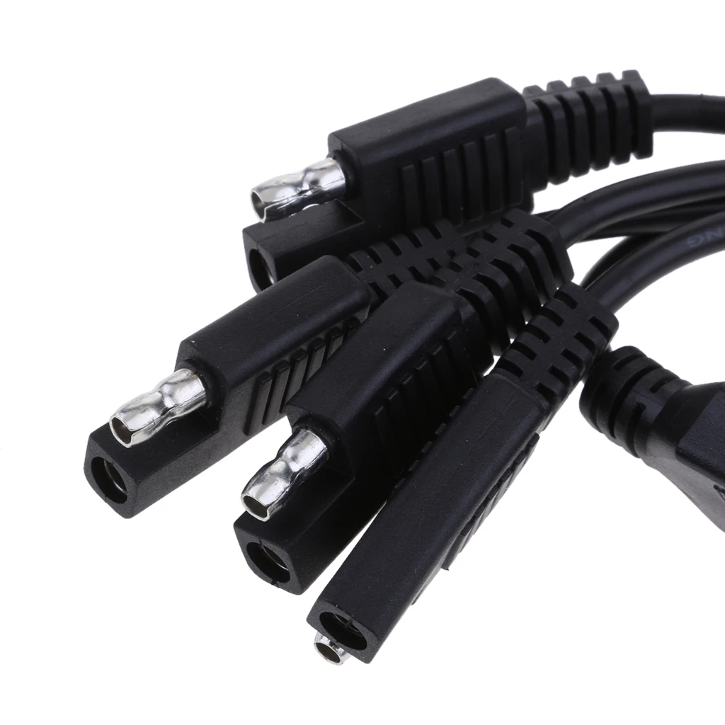 SAE Extension Wire Adapter Connector with 5 Way Cable for Car Motorcycle