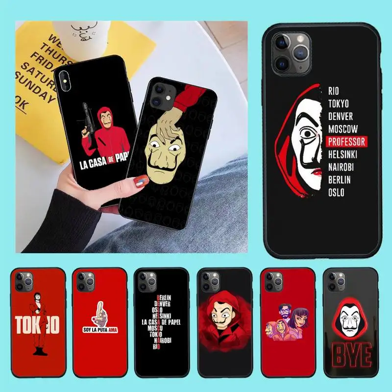 Бумажный чехол для телефона с надписью The Casa de papel iPhone 11 pro XS MAX 8 7 6 6S Plus X 5S SE 2020 XR |